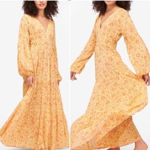 Billabong Floral Yellow Maxi Dress